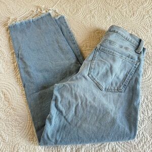 Fashion Nova Straight leg raw hemline jeans size 3/26